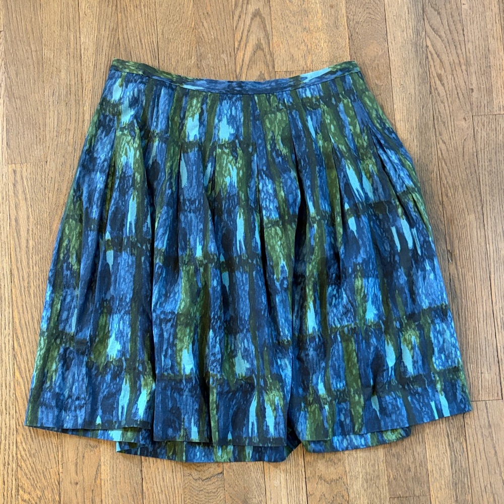 Talbots watercolor pleated skirt